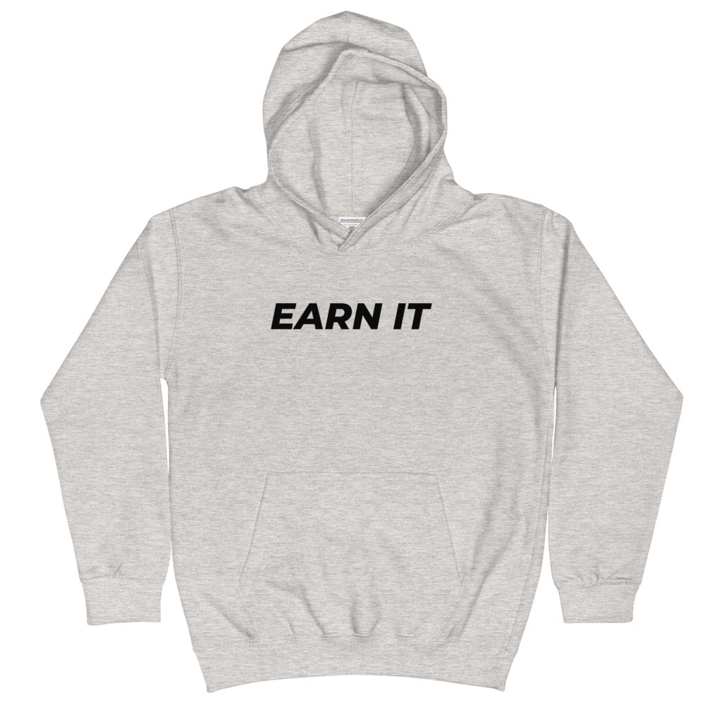 Earn It Kids Performance Hoodie - Heather Gray/Black - Chad Longworth Velo Shop