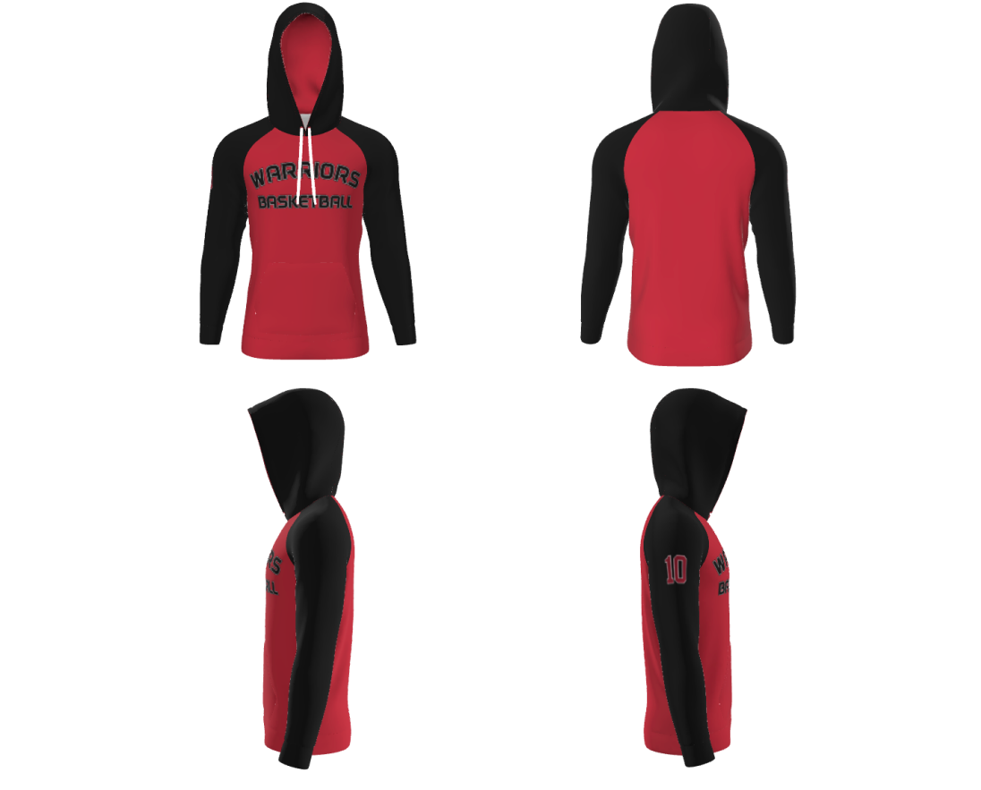 Central Warrior 4/5 Youth Basketball Sublimated Hoodie