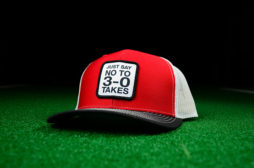 Just Say No To 3-0 Takes Snapback Trucker Cap - Dead Red Edition - Chad Longworth Velo Shop