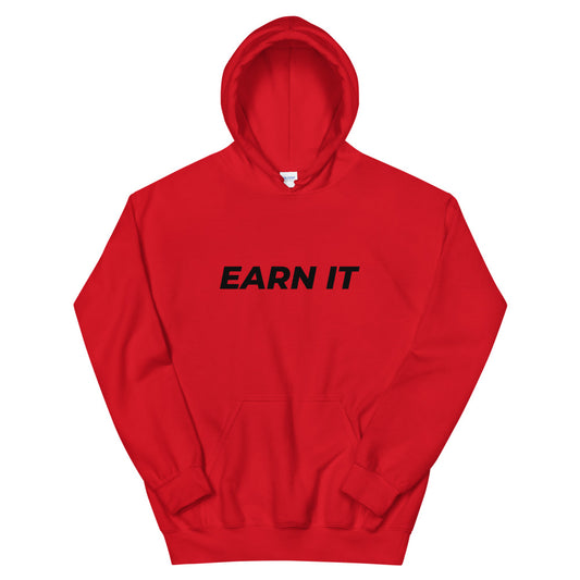 Earn It Adult Performance Hoodie - Red/Black - Chad Longworth Velo Shop